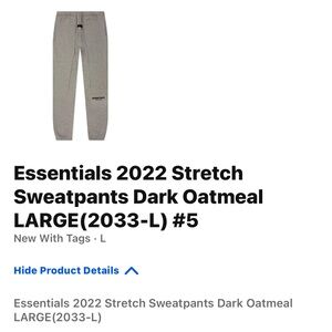 Essentials 2022 Sweatpants in Light Gray